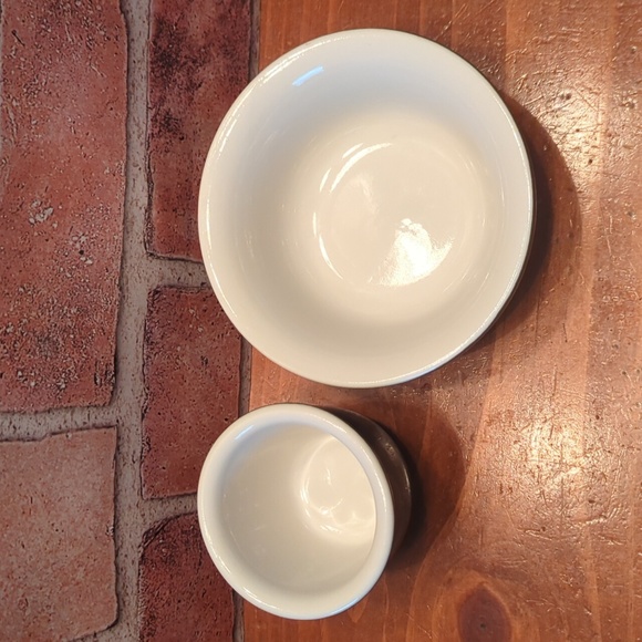 Vintage Hall dark green bowl and custard cup - Picture 2 of 9